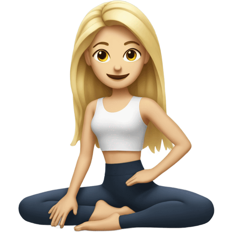 Blonde woman doing splits  emoji