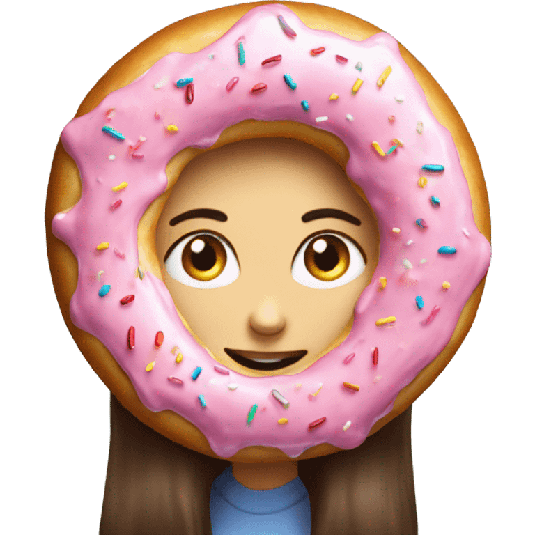 Glaze donut on Alice tejan head emoji