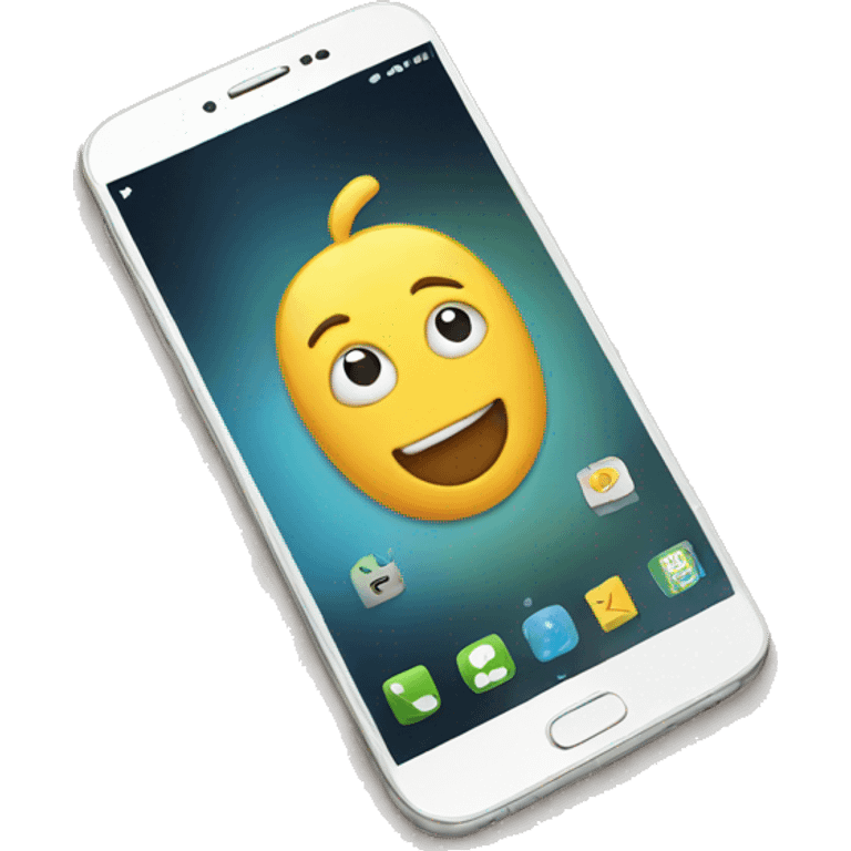 smartphone on home screen emoji