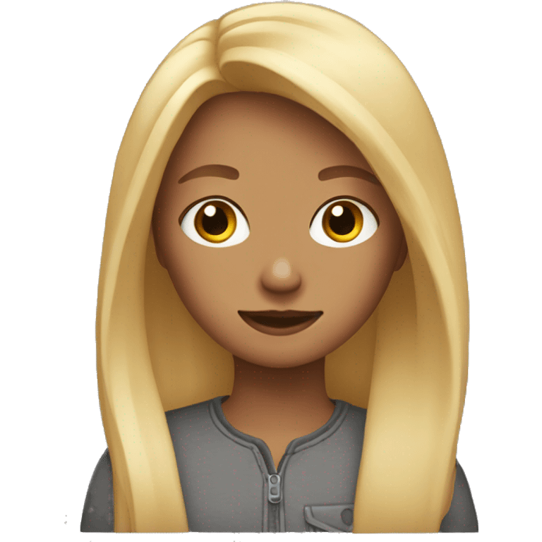 teenage girl with blond hair emoji