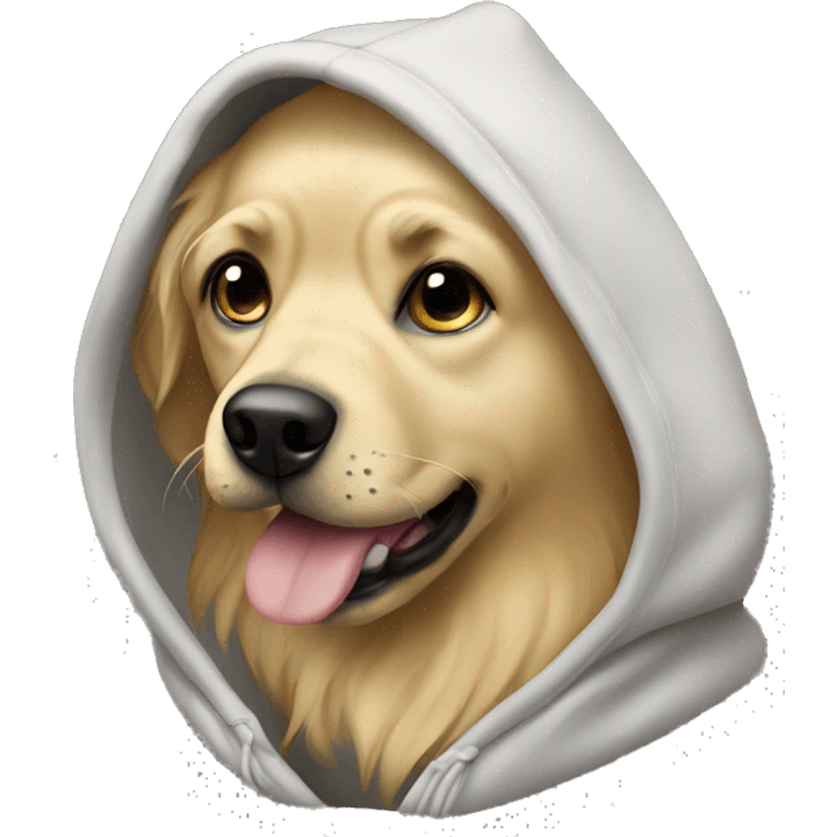 Blonde dog with hoodie  emoji