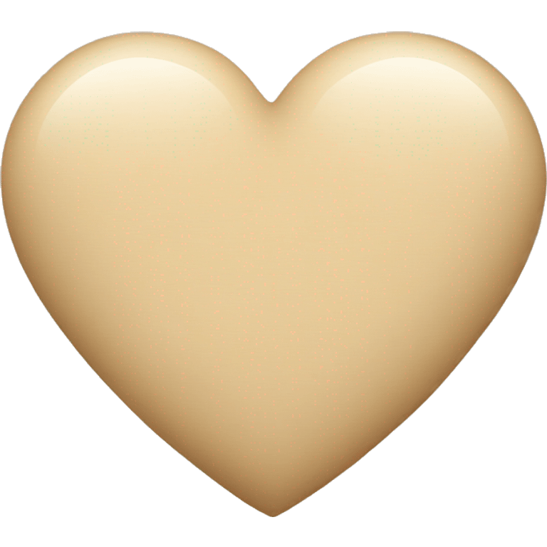 beige heart shape emoji