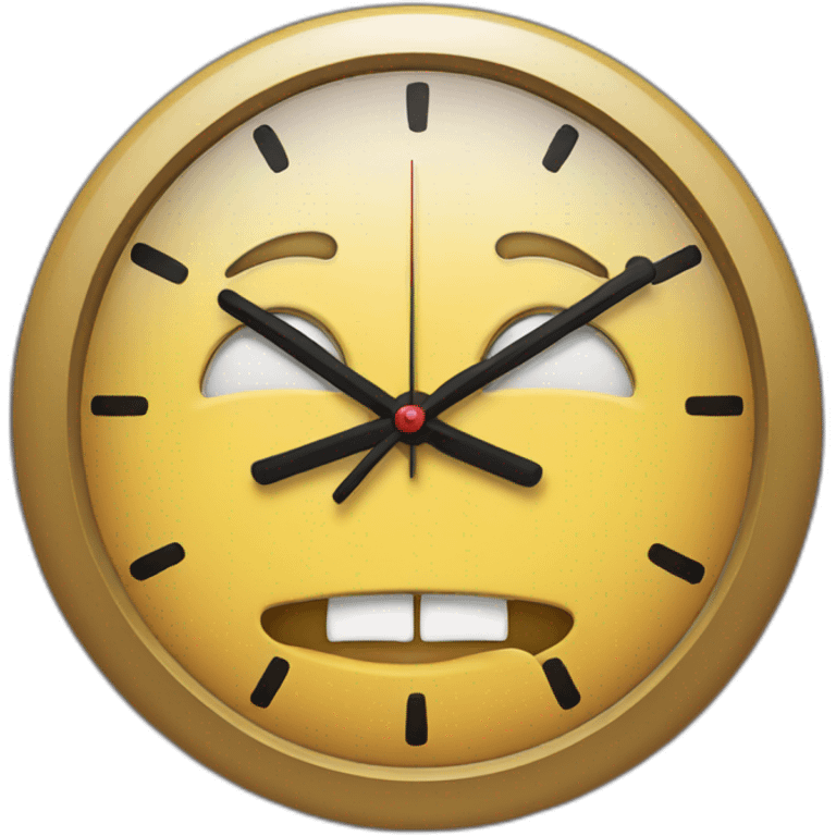 Emoji face clock emoji