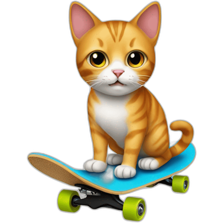 Cat on a skate board emoji