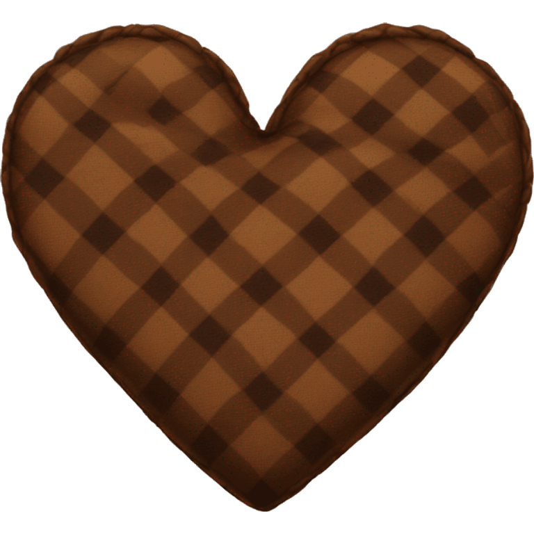 Brown flannel heart  emoji