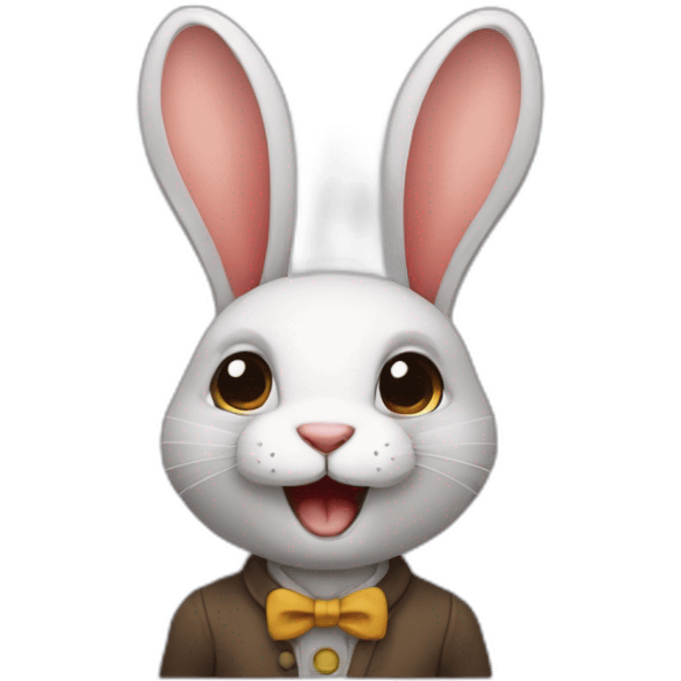 Cut rabbit anthropomorphic  emoji