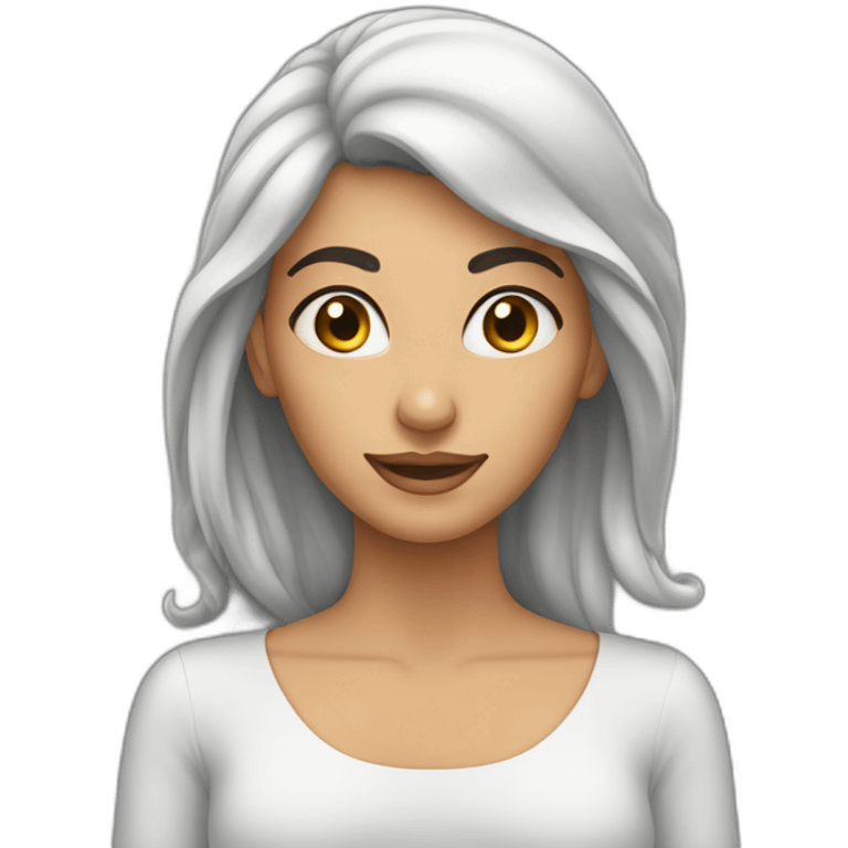 femme cheveux frisé arabe emoji