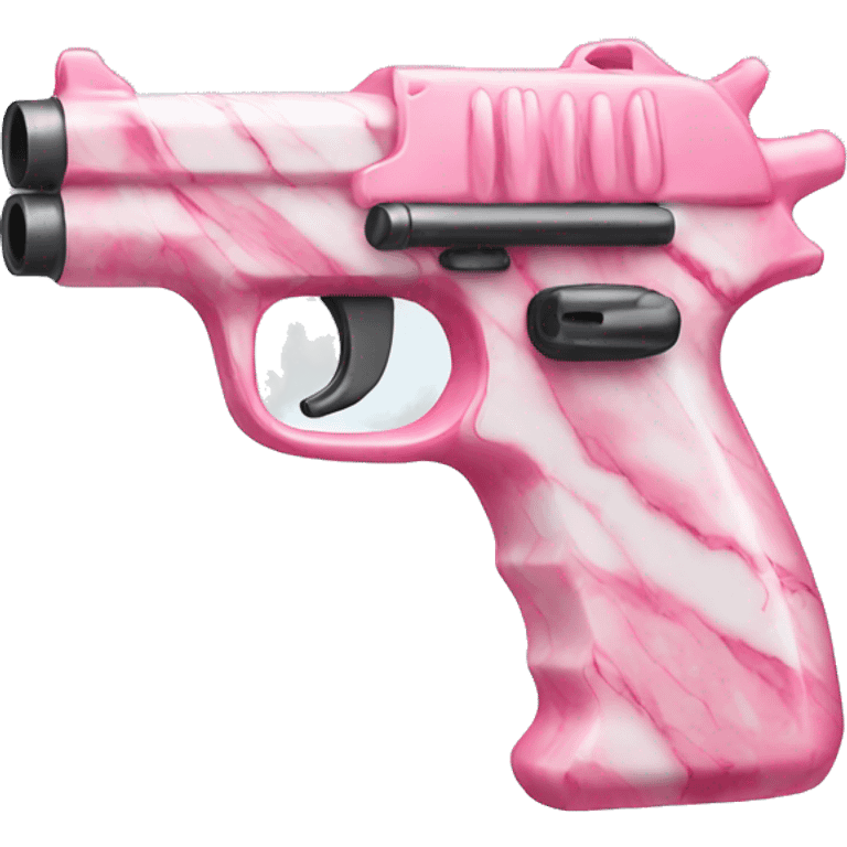 Pink marble gun emoji