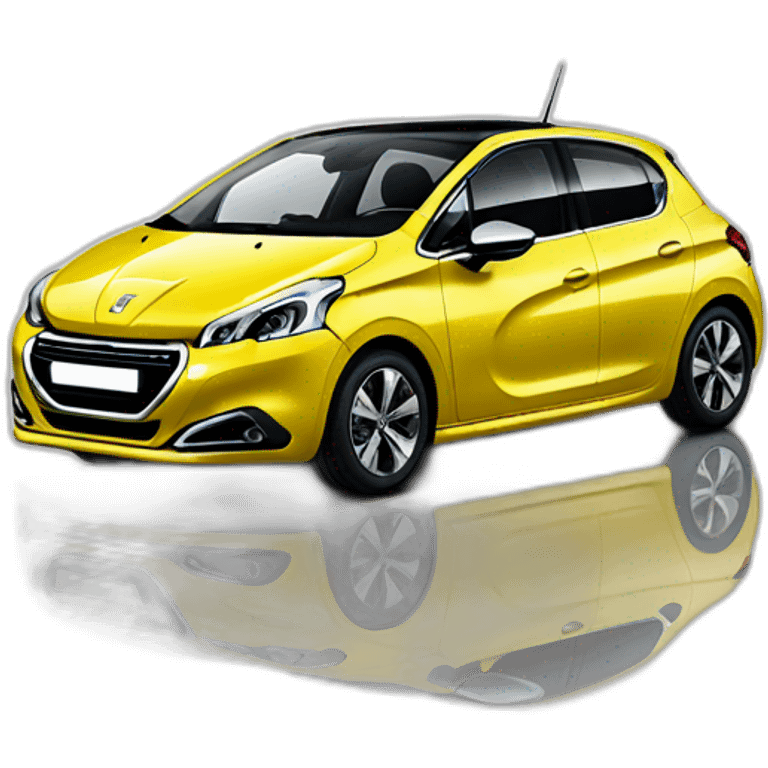 Peugeot e208 jaune emoji