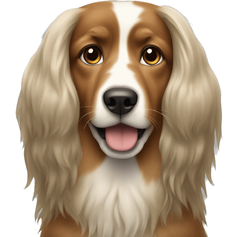 a dog with long hair emoji