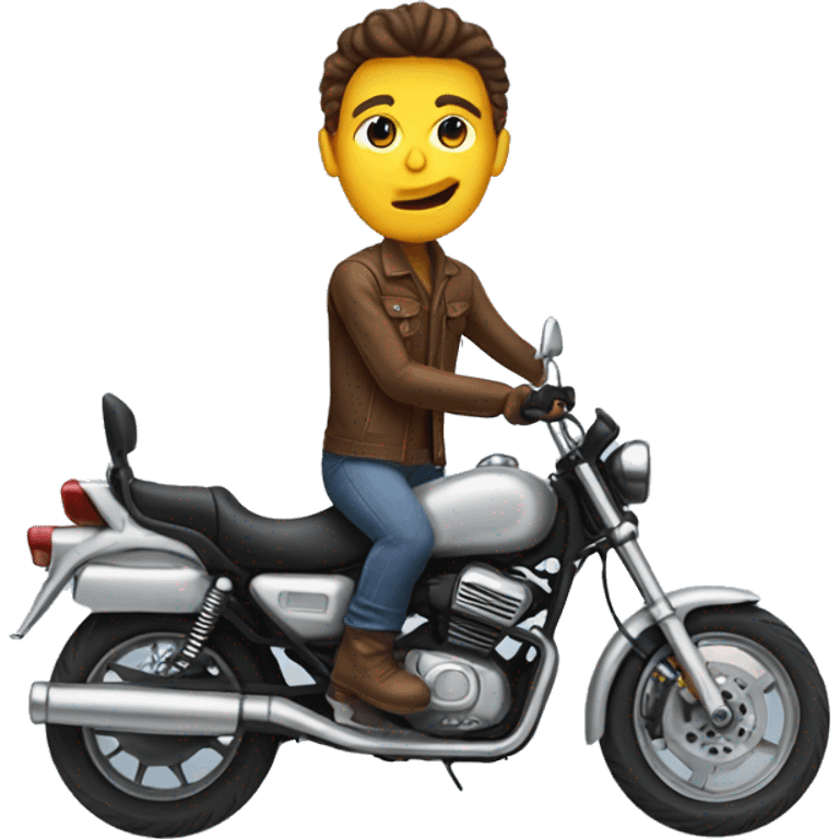 Bum on a bike and a motorcycle  emoji