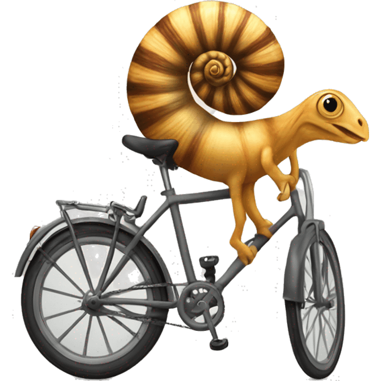 Caracol en una bici emoji