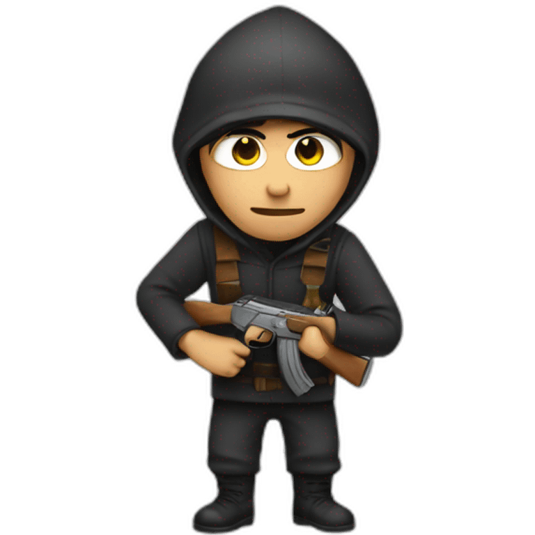 a thief man with a ak emoji