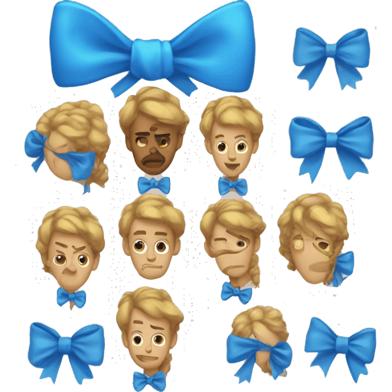 Blue bow emoji