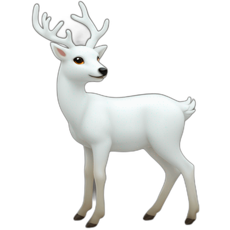 white deer in the flamework emoji