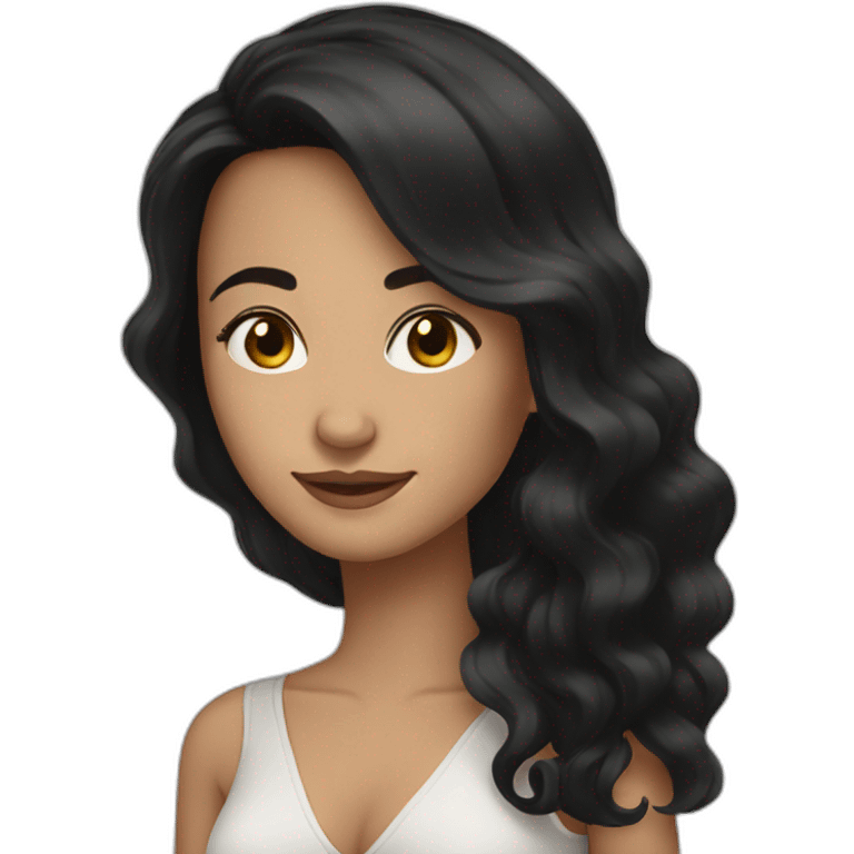 woman spanish black haired long hair emoji