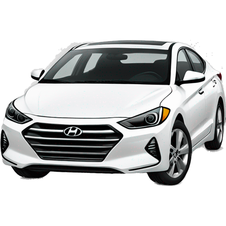 White Hyundai Elantra car  emoji