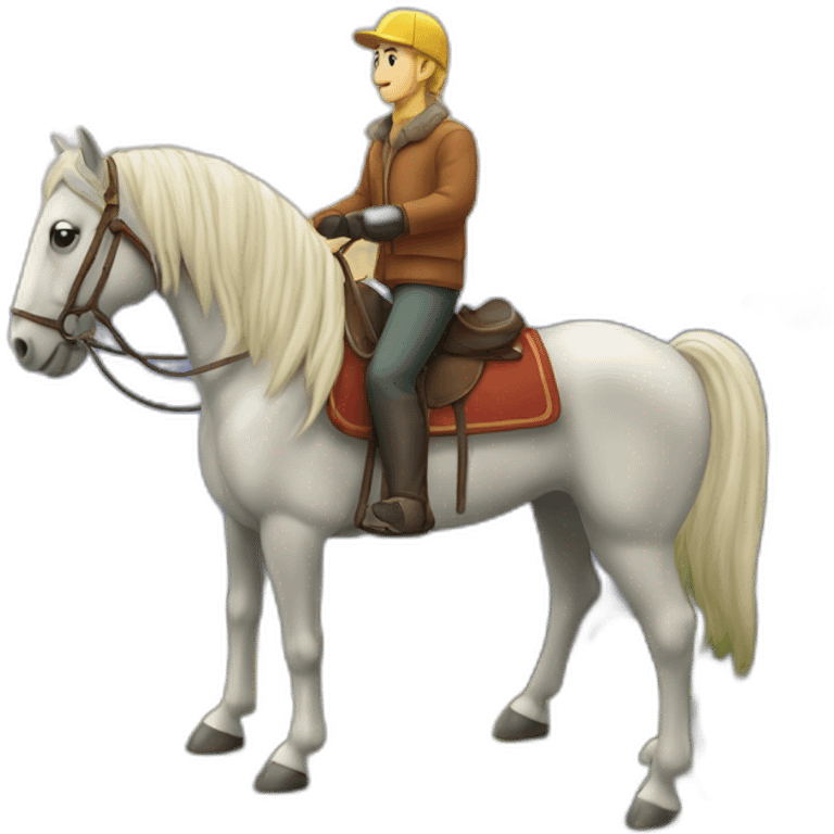 Cheval sur montagne emoji