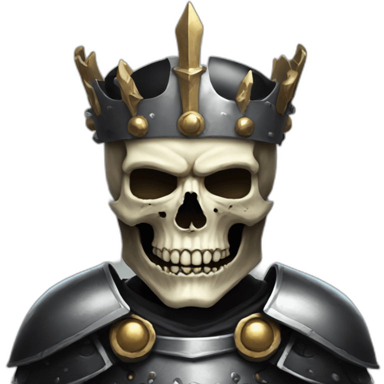 Skull knight black king emoji