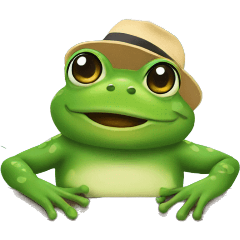 Frog on a vacation emoji