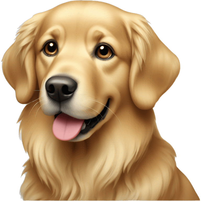 Christmas golden retriever emoji