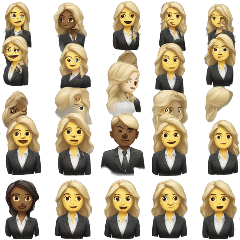 white girl business woman
 emoji