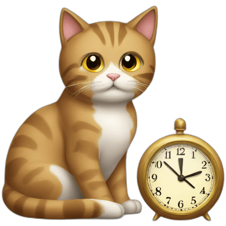 cat watching clocks emoji