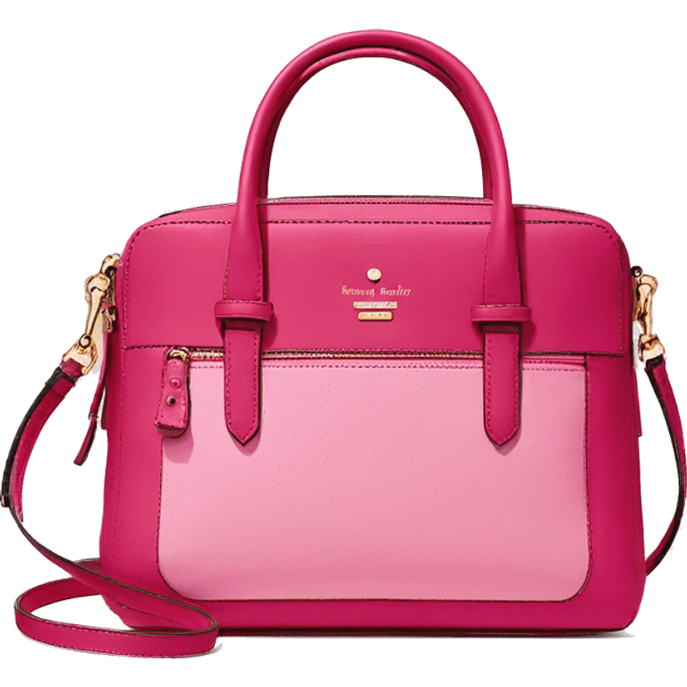 Realistic raspberry color kate spade satchel purse.  emoji