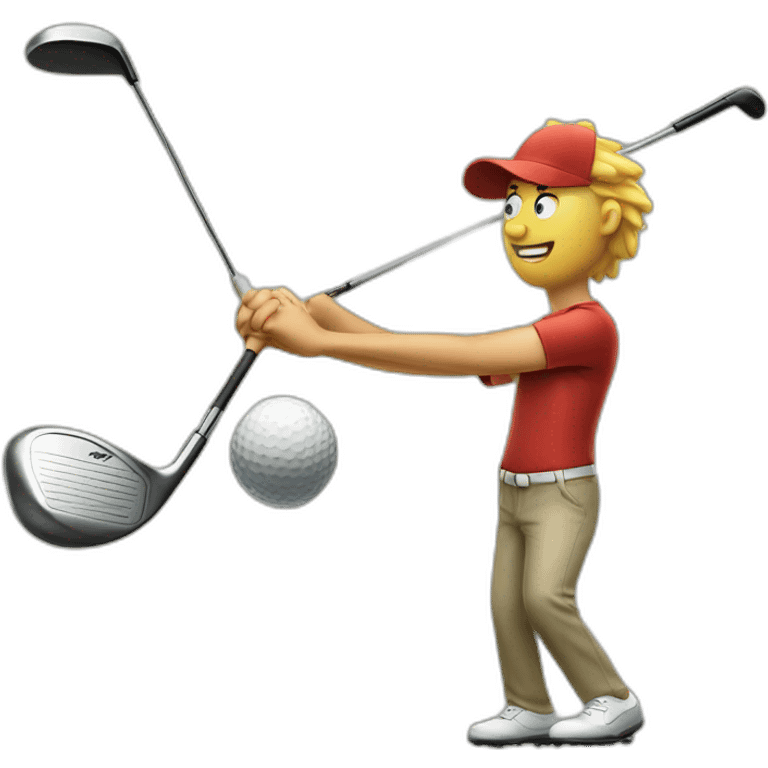 Funny golfer emoji