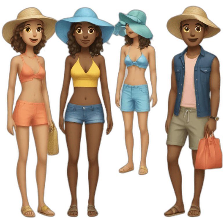 Beach outfits emoji