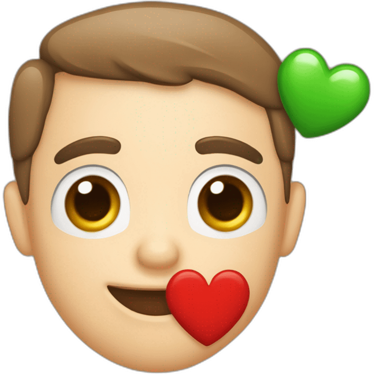 mano con dedo corazon levantado y el resto en puño emoji