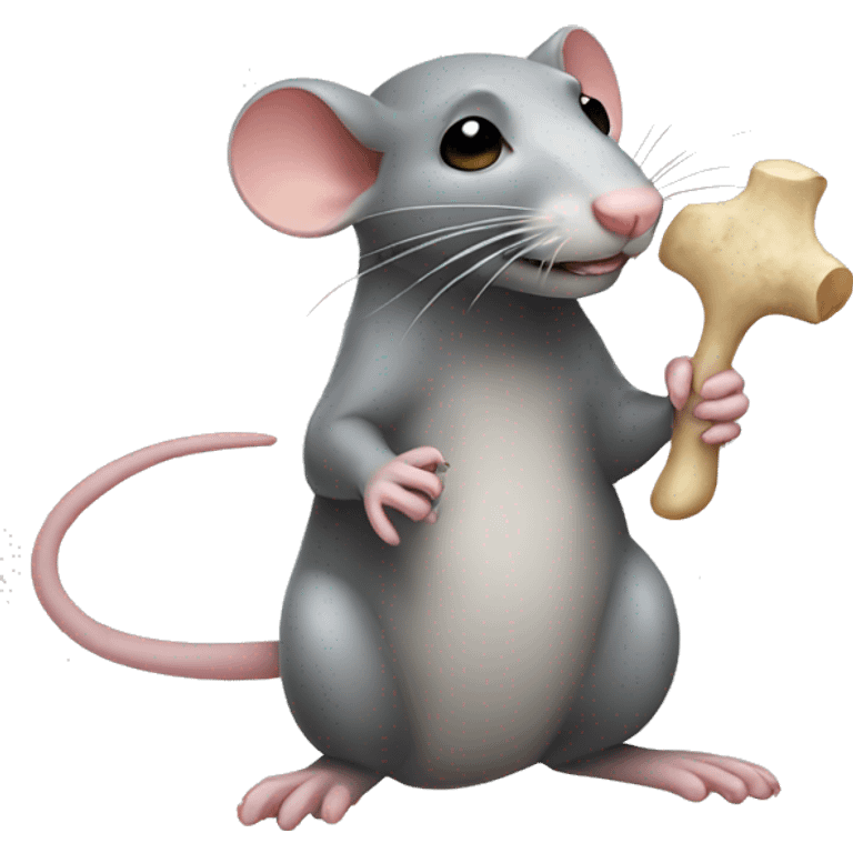 rat with a bone emoji