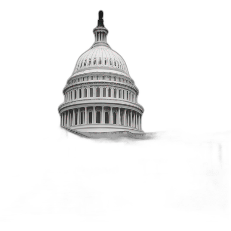 us capitol building black and white emoji