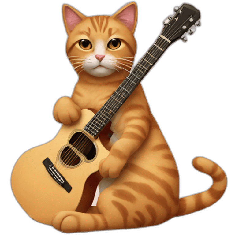 Cat whit guitar emoji