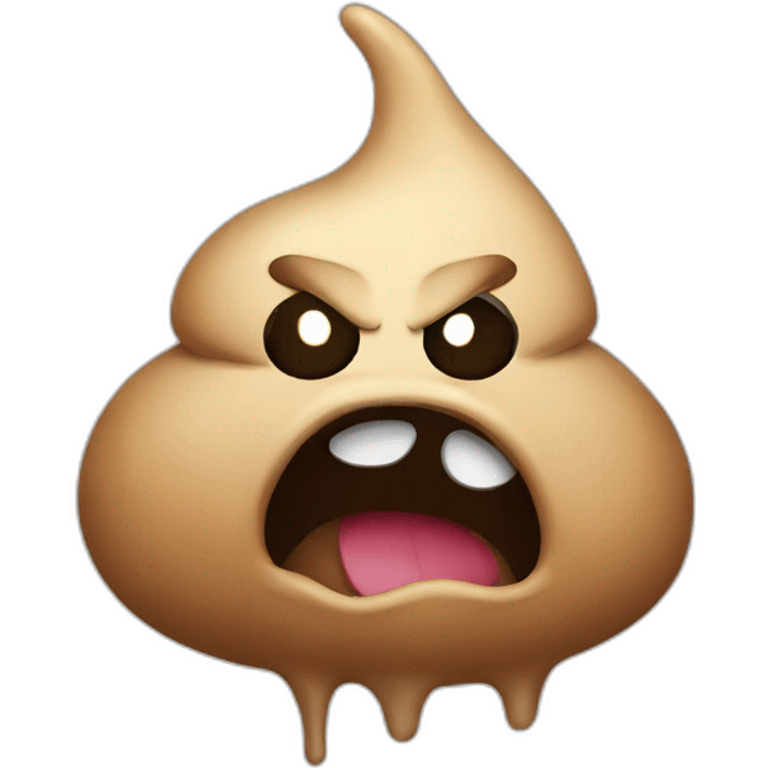 Angry poop emoji