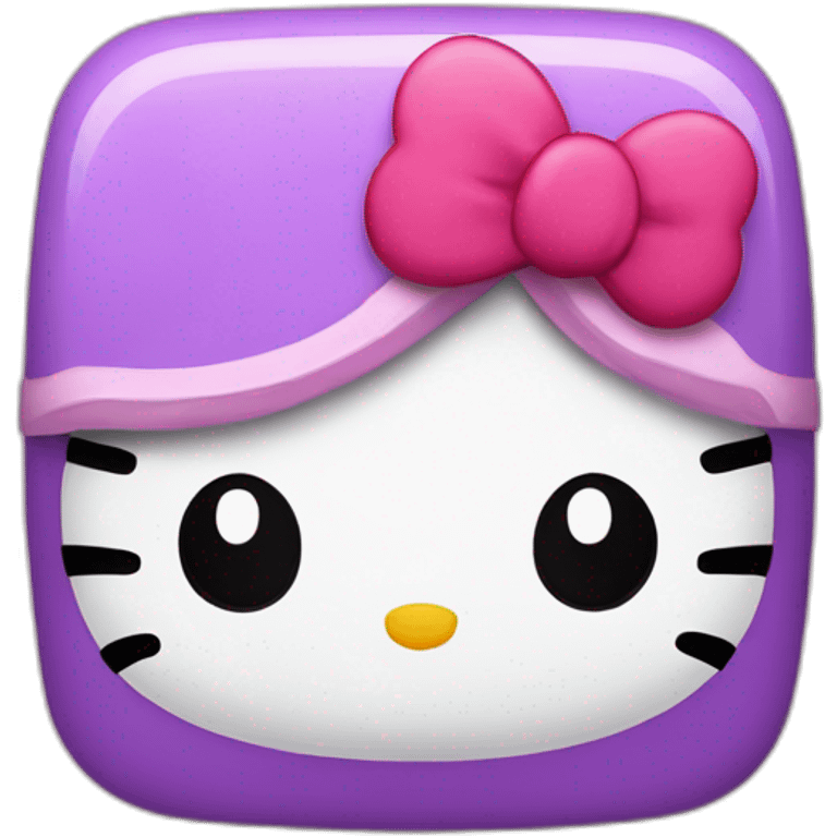 Hello kitty contenta dice buenos días emoji