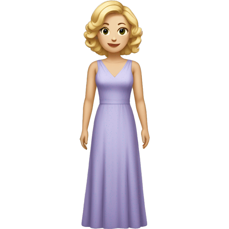 White woman in dress emoji