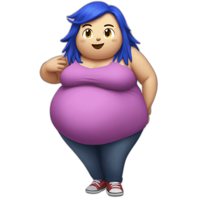 Fat pregnant sonic emoji