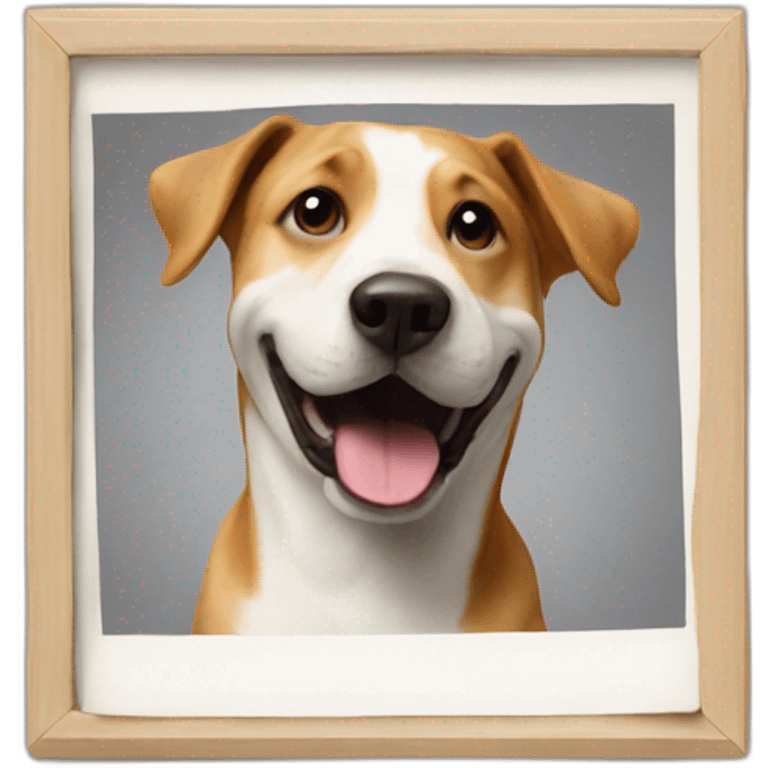 photo frame with picture of dog emoji