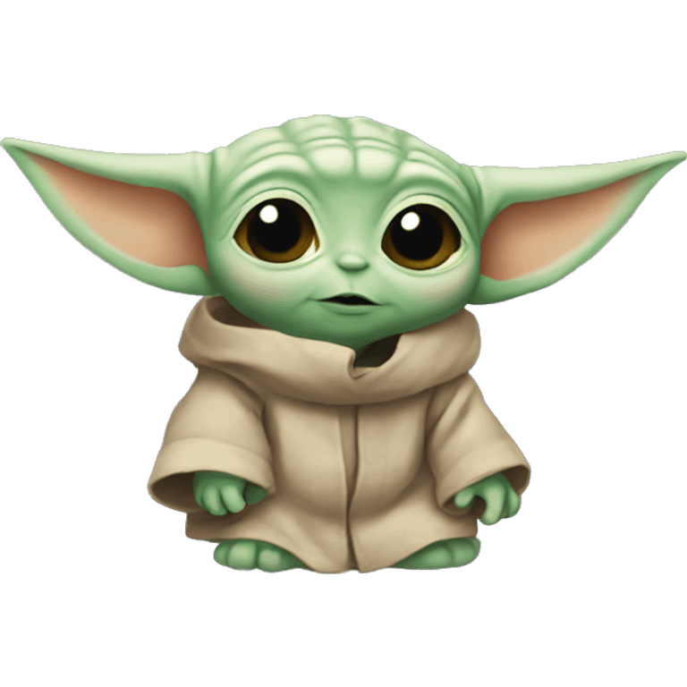 Cute baby yoda  emoji