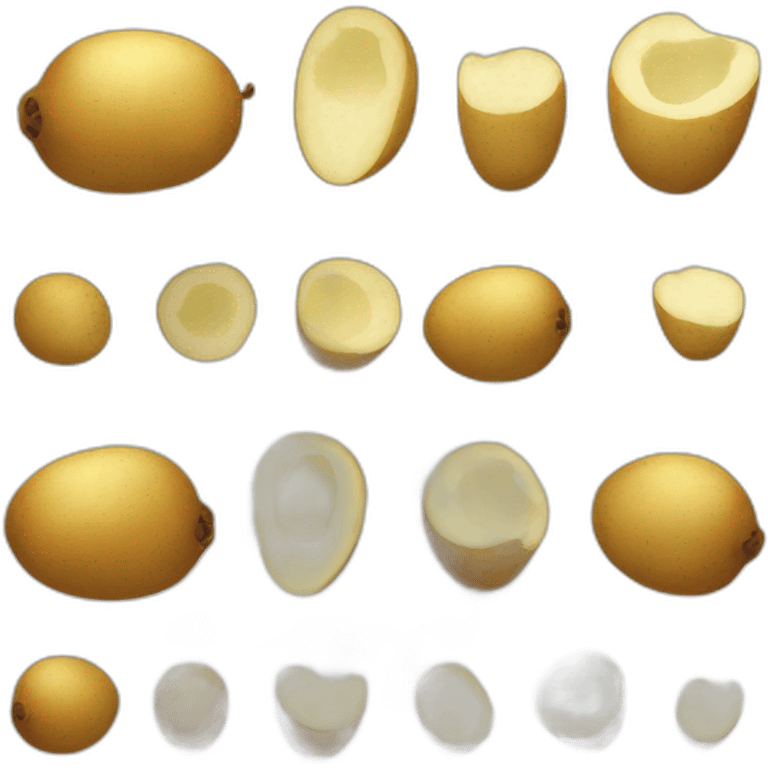 half a cup of peeled potato emoji