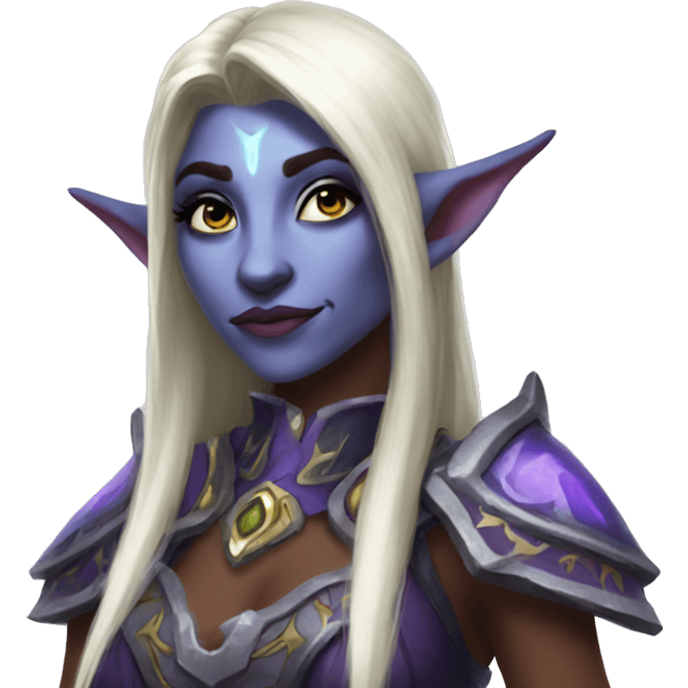 night elf female from world of warcraft emoji