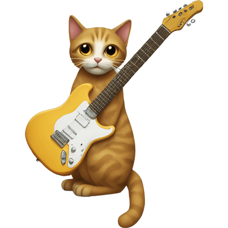 Cat guitar emoji