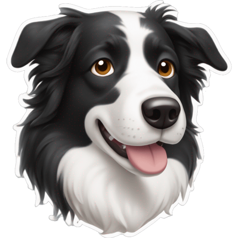 un perro de raza Border Collie, que tan manchas marrones y blancas emoji