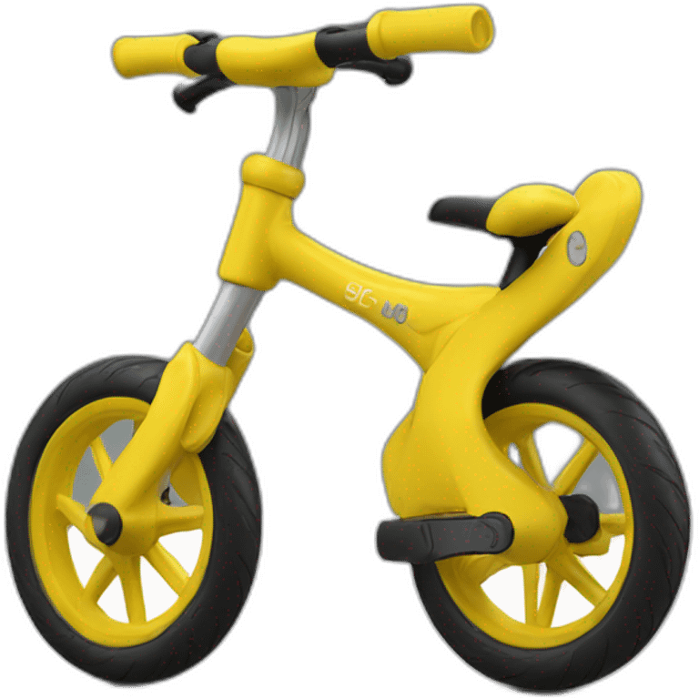 Yellow Strider toddler push bike emoji