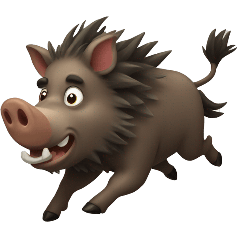 flying wild boar emoji