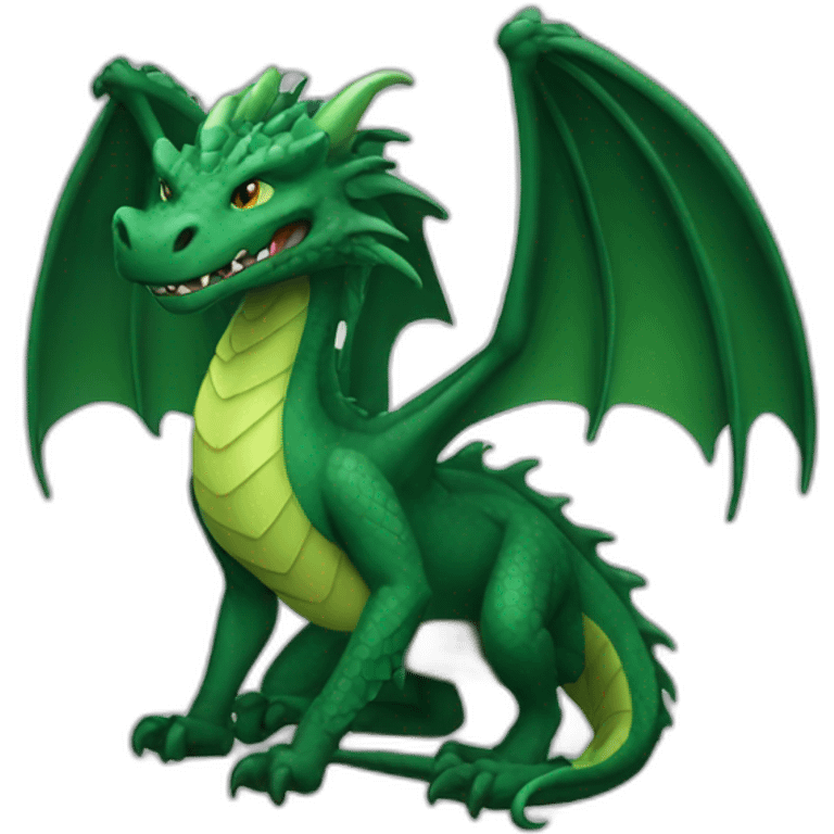 Dark Green dragon emoji