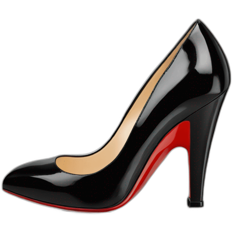 WEDGE heel LOUBOUTIN black PATENT emoji