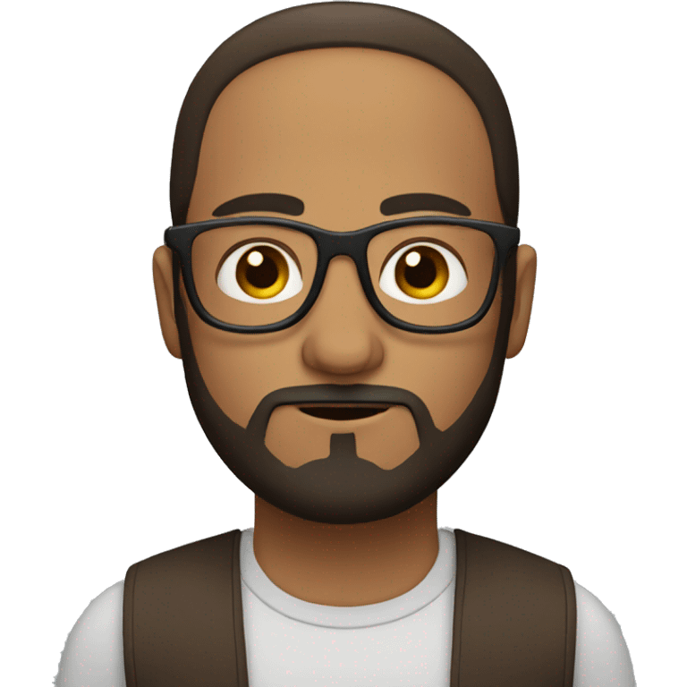 man with glasses and brown eyes and a beard emoji