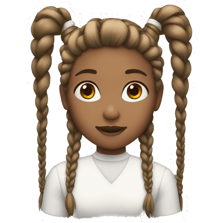 girl with two long braids emoji